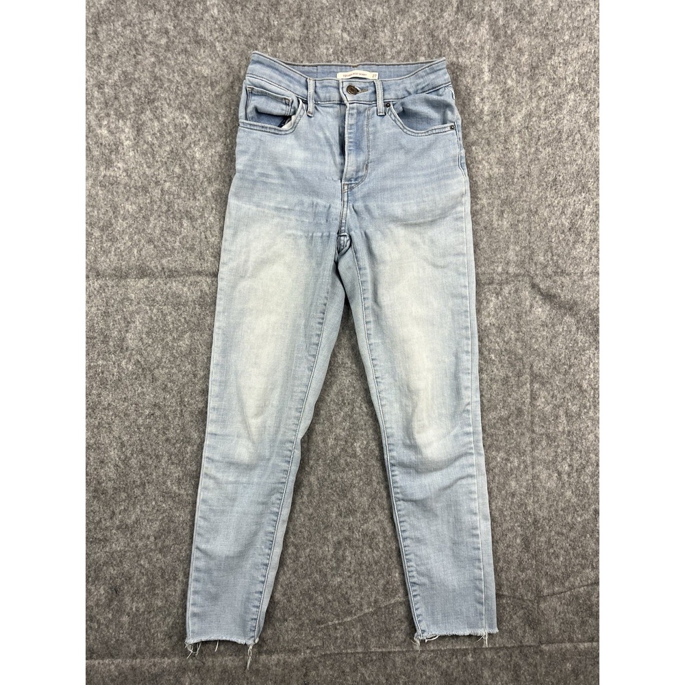 Levi's 721 Women's High-Rise Skinny Jeans Blue Light Wash Stretch Denim Size 27